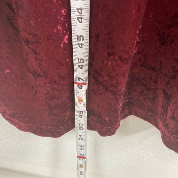 Vintage All That Jazz Womens Crushed Velvet Whimsigoth Vamp Dress Burgundy Sz 18 - Picture 10 of 10